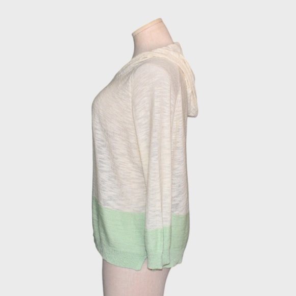 Anthropologie Sparrow Menthe Color Block Hoodie - Picture 4 of 4
